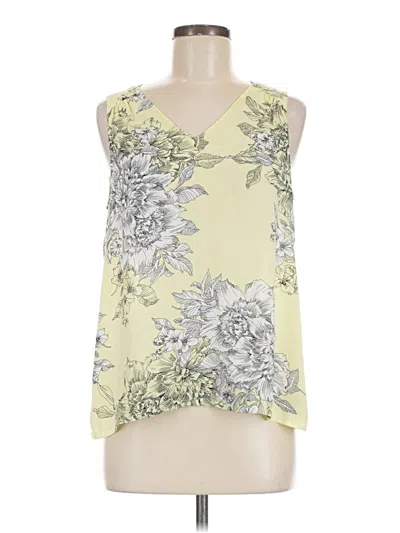 Pre-owned Roz & Ali Sleeveless Blouse In Yellow