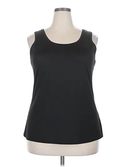 Pre-owned Roz & Ali Sleeveless Top Black Keyhole Neckline Tops
