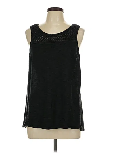 Pre-owned Roz & Ali Sleeveless Top Black Scoop Neck Tops