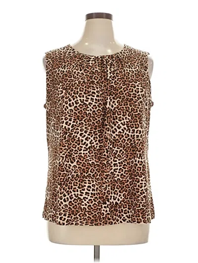 Pre-owned Roz & Ali Sleeveless T-shirt In Brown