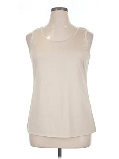Pre-owned Roz & Ali Sleeveless T-shirt In Ivory