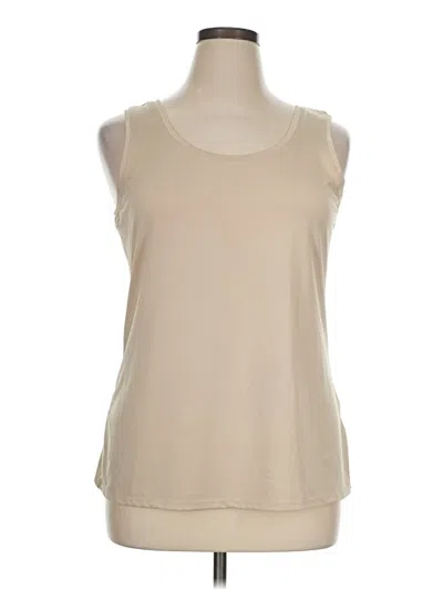 Pre-owned Roz & Ali Sleeveless T-shirt In Tan