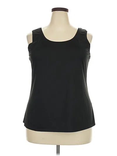 Pre-owned Roz & Ali Tank Top Black Cold Shoulder Neckline Tops
