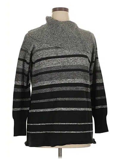 Pre-owned Roz & Ali Turtleneck Sweater In Gray