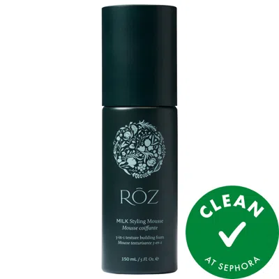 Roz Milk Styling Texture Defining Hair Mousse With Heat Protectant 5 Oz/150 ml In Transparent