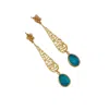 Roz Women's Avize Earrings - Blue Aqua