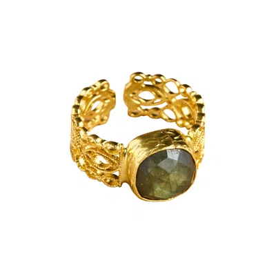 Roz Women's Black / Gold Maham Ring