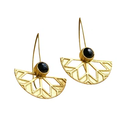 Roz Women's Black / Gold Ria Earrings