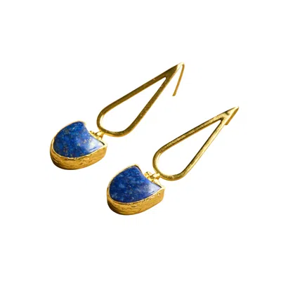 Roz Women's Blue Arianna Earrings - Lapiz Lazuli