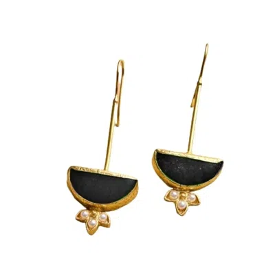 Roz Women's Dia Earrings - Black Onyx