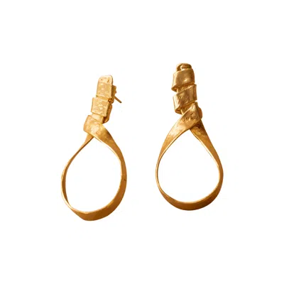 Roz Women's Gold Alif Earrings