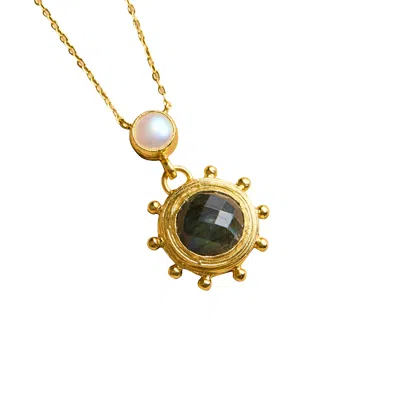 Roz Women's Gold / Green Misha Necklace