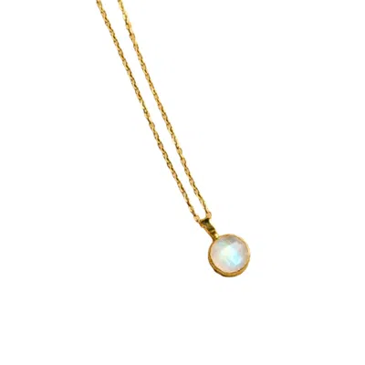 Roz Women's Myra Necklace - White Quartz In Gold