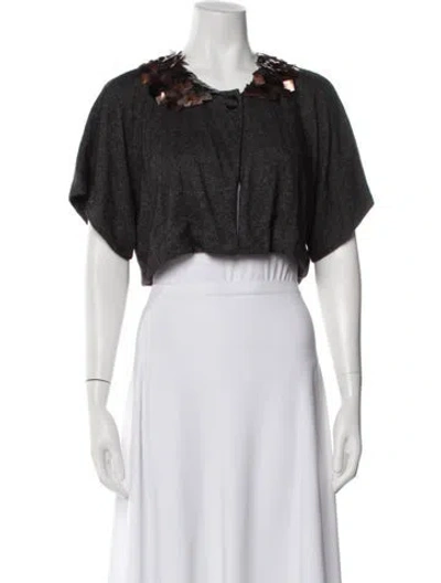 Pre-owned Rozae Nichols Angora Jacket In Black