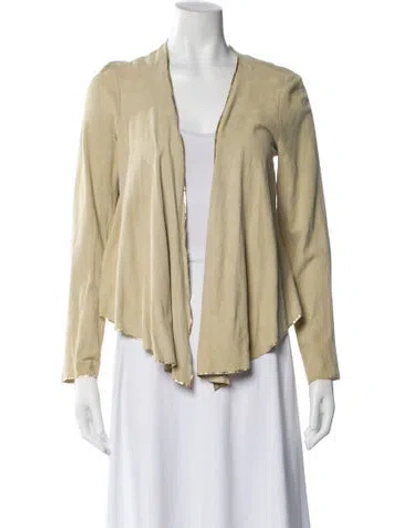 Pre-owned Rozae Nichols Leather Evening Jacket In Neutral