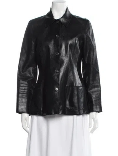 Pre-owned Rozae Nichols Leather Jacket In Black