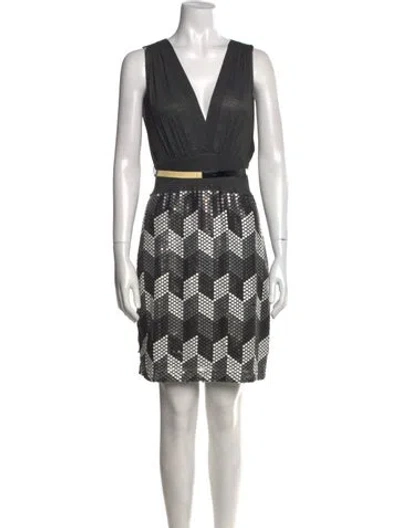 Pre-owned Rozae Nichols Printed Mini Dress In Multi