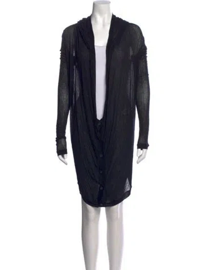 Pre-owned Rozae Nichols V-neck Long Dress In Black