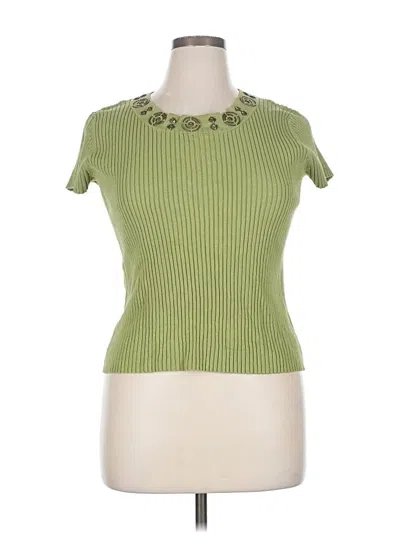 Pre-owned R.q.t Short Sleeve Turtleneck In Green