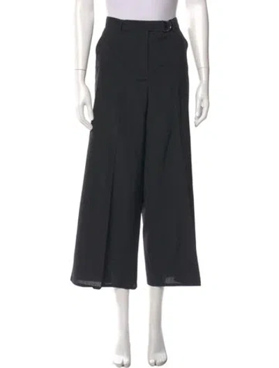 Pre-owned R/r Studio Wool Wide Leg Pants In Black