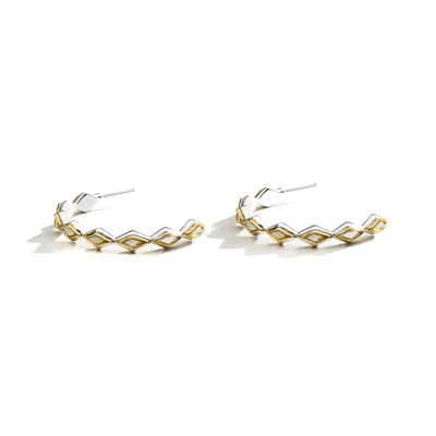 Rraine Jewelry Women's Silver Elana Hoops