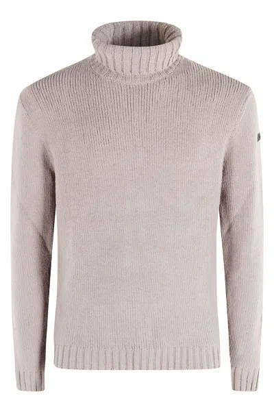 Rrd - Roberto Ricci Design Cinematt Turtleneck Knit In Neutral