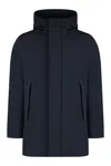 Rrd - Roberto Ricci Design Eskimo Technical Fabric Parka In Blue