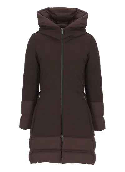 Rrd - Roberto Ricci Design Surflex Winter Hybrid Long Coat In Burgundy