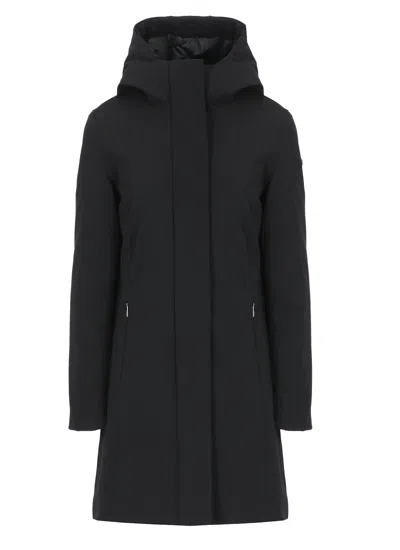 Rrd - Roberto Ricci Design Surflex Winter Long Coat In Black