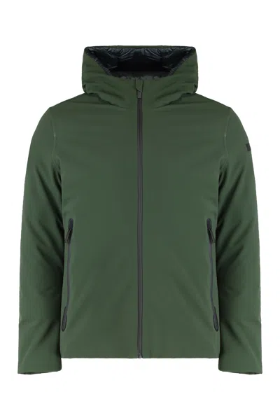 Rrd - Roberto Ricci Design Technical Fabric Jacket With Hood In Green