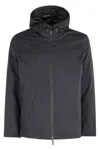 Rrd - Roberto Ricci Design Montecristo Duck Hood Zip Soft Jkt In Black