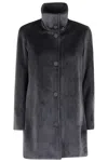 Rrd - Roberto Ricci Design Velour Neo Coat Wom Jkt In Black