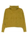 Rrd - Roberto Ricci Design Velvet Fish Volcano Wom Knit In Yellow