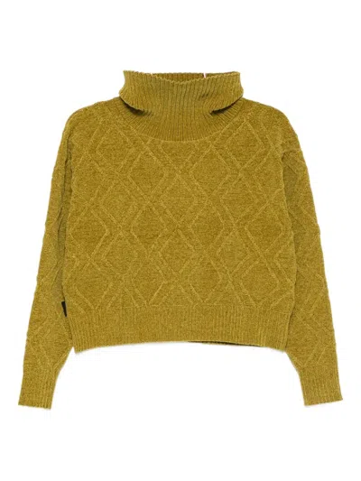 Rrd - Roberto Ricci Design Velvet Fish Volcano Wom Knit In Yellow