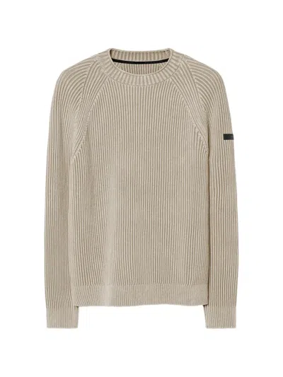 Rrd 7 Techno Ribbed-knit Raglan-sleeve Sweater In Neutral