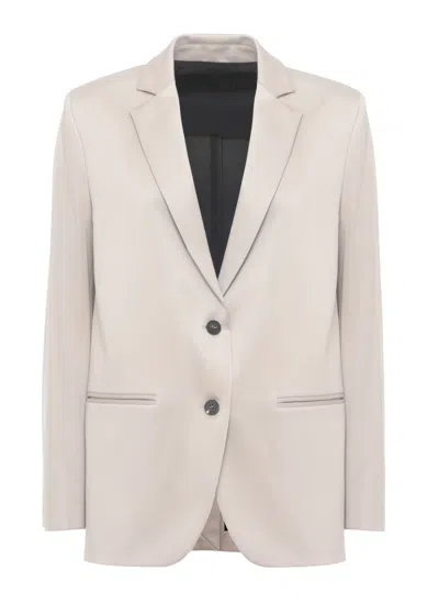Rrd Beige Boyfriend Wom Blazer In White