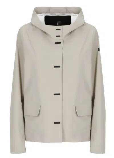 Rrd Beige Montecristo Color Hood Waterproof Jacket In Neutral