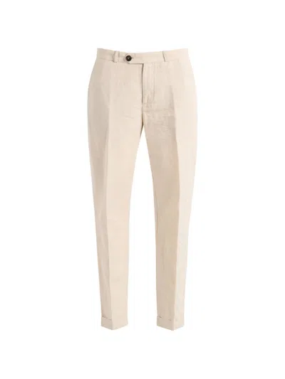 Rrd Beige Tailored Turn-up Casual Pants In Neutral