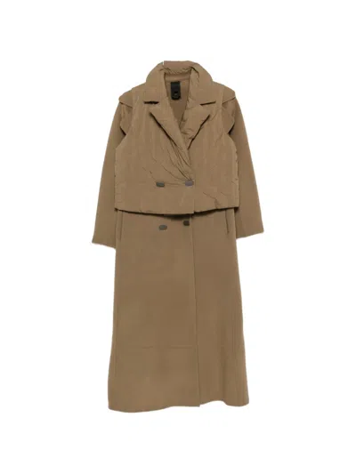 Rrd Big Duck Gilet And Double-breasted Coat Set In Black