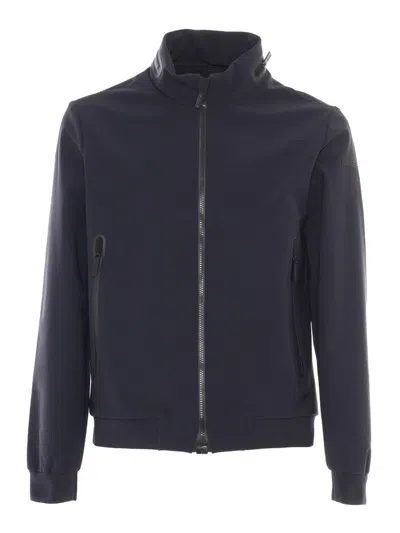 Rrd Black Surflex Benzina Jacket With High Collar In Blue