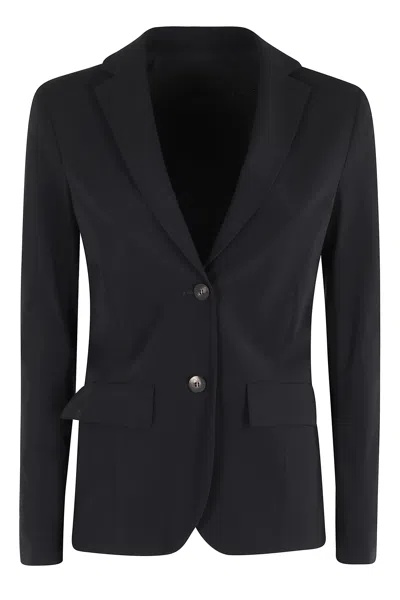 Rrd Black Surflex Single-breasted Rear-slit Polyamide Blazer