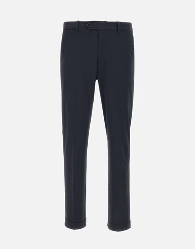 Rrd Blue Checked Slim Fit Chinos
