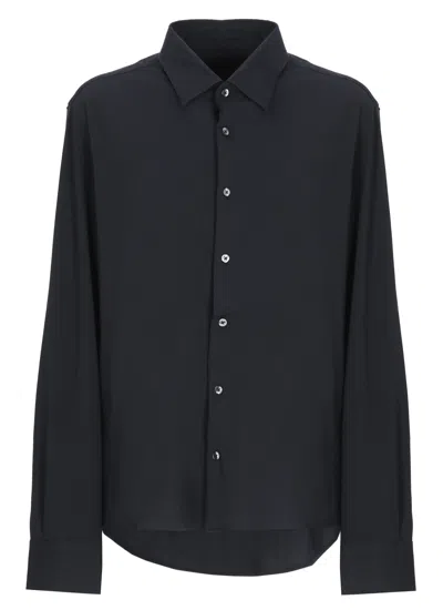 Rrd Blue Oxford Casual Shirt In Black