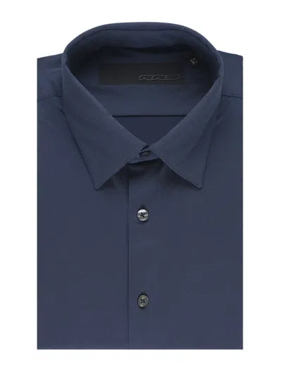 Rrd Blue Structured Collar Oxford Shirt