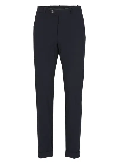 Rrd Blue Surflex Micro Pied Straight-leg Pants In Black