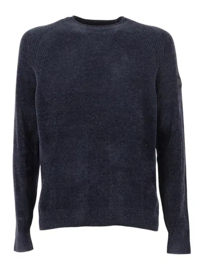 RRD BLUE VELVET ROUND KNIT WITH RIBBED DETAILING
