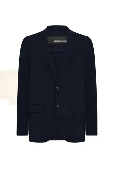 Rrd Blue Wool-blend Notch-lapel Blazer