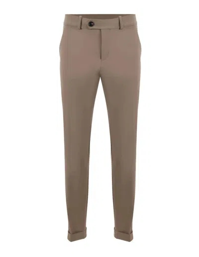 Rrd Brown Slim Fit Tailored Pants