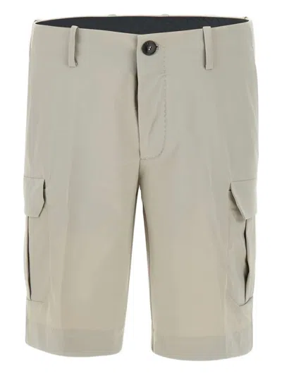 Rrd Butto- Fly Cargo Shorts In Neutral