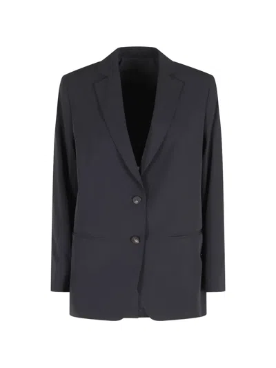 Rrd Button Blazer In Black